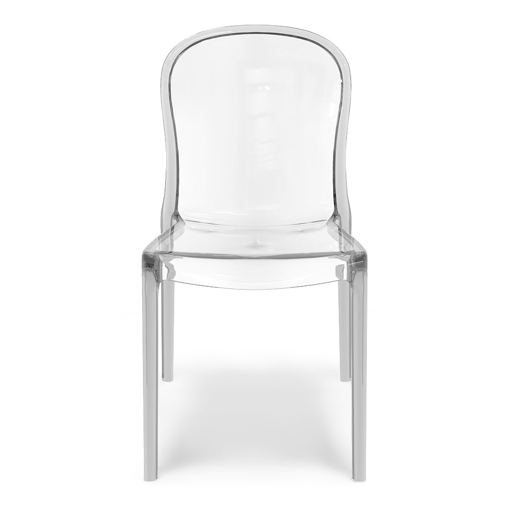 Set 6 sedie trasparenti in metacrilato EVA, impilabile, design moderno, ideale per sala da pranzo, soggiorno, cucina, sala d’attesa, bar, ristoranti