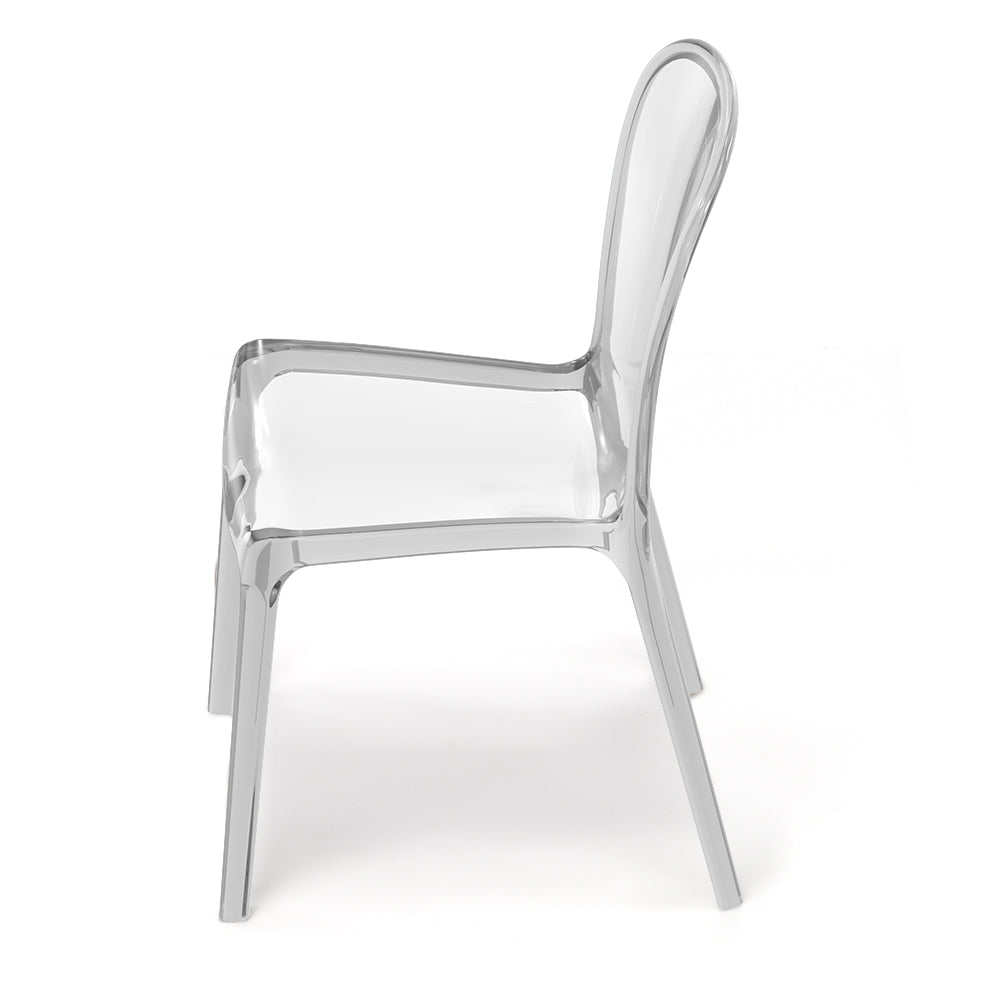Sedia trasparente in metacrilato EVA, impilabile, design moderno, ideale per sala da pranzo, soggiorno, cucina, sala d’attesa, bar, ristoranti