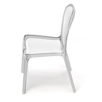 Sedia trasparente in metacrilato EVA, impilabile, design moderno, ideale per sala da pranzo, soggiorno, cucina, sala d’attesa, bar, ristoranti