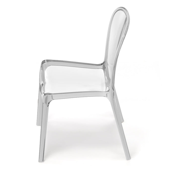 Sedia trasparente in metacrilato EVA, impilabile, design moderno, ideale per sala da pranzo, soggiorno, cucina, sala d’attesa, bar, ristoranti