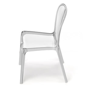 Set 6 sedie trasparenti in metacrilato EVA, impilabile, design moderno, ideale per sala da pranzo, soggiorno, cucina, sala d’attesa, bar, ristoranti