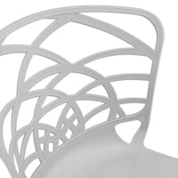 Set 4 sedie in polipropilene ARMONIA, impilabile, resistente ai raggi UV, design moderno, ideale per sala da pranzo, cucina, sala dattesa, bar, ristoranti o giardino, colore Bianco