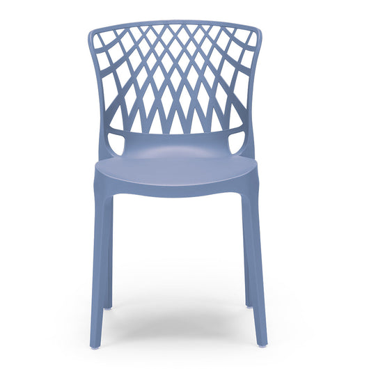 Sedia in polipropilene ARKO, 100% MADE IN ITALY, impilabile, idrorepellente, resistente ai raggi UV, design moderno, ideale per sala da pranzo, cucina, bar, ristoranti o giardino, colore Carta da Zucchero