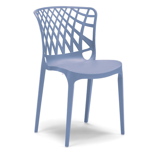 Sedia in polipropilene ARKO, 100% MADE IN ITALY, impilabile, idrorepellente, resistente ai raggi UV, design moderno, ideale per sala da pranzo, cucina, bar, ristoranti o giardino, colore Carta da Zucchero