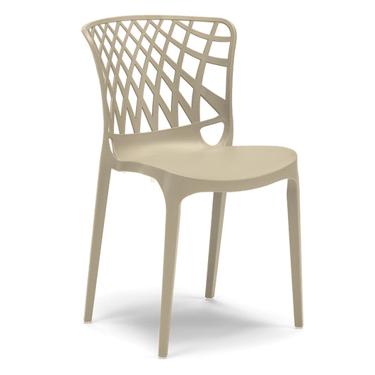 Set 4 sedie in polipropilene ARKO, 100% MADE IN ITALY, impilabile, idrorepellente, resistenza raggi UV, design moderno, ideale per sala da pranzo, cucina, bar, ristoranti o giardino, colore Corda