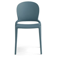 Set 6 sedie in polipropilene JASMINE, impilabile, resistente ai raggi UV, design moderno, ideale per sala da pranzo, cucina, sala d’attesa, bar, ristoranti o giardino colore Avio