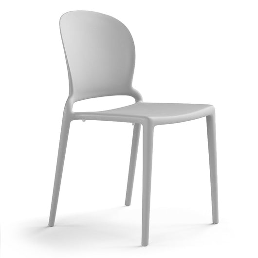 Set 6 sedie in polipropilene JASMINE, impilabile, resistente ai raggi UV, design moderno, ideale per sala da pranzo, cucina, sala d’attesa, bar, ristoranti o giardino colore Bianco