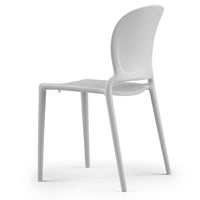 Sedia in polipropilene JASMINE, impilabile, resistente ai raggi UV, design moderno, ideale per sala da pranzo, cucina, sala d’attesa, bar, ristoranti o giardino colore Bianco