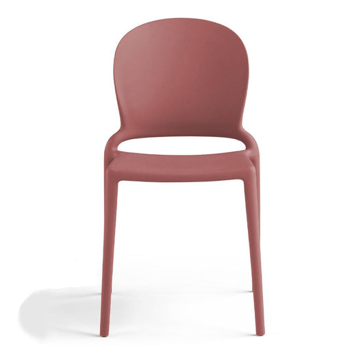 Sedia in polipropilene JASMINE, impilabile, resistente ai raggi UV, design moderno, ideale per sala da pranzo, cucina, sala d’attesa, bar, ristoranti o giardino colore Mattone