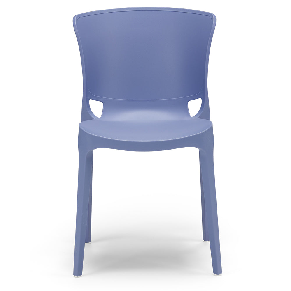 Set 6 sedie in polipropilene JUMBO, 100% MADE IN ITALY, impilabile, resistente ai raggi UV, design moderno, ideale per sala da pranzo, cucina, sala d’attesa, bar, ristoranti o giardino, colore Carta da Zucchero