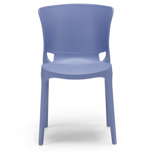 Set 6 sedie in polipropilene JUMBO, 100% MADE IN ITALY, impilabile, resistente ai raggi UV, design moderno, ideale per sala da pranzo, cucina, sala d’attesa, bar, ristoranti o giardino, colore Carta da Zucchero