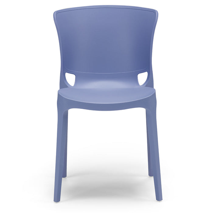 Set 6 sedie in polipropilene JUMBO, 100% MADE IN ITALY, impilabile, resistente ai raggi UV, design moderno, ideale per sala da pranzo, cucina, sala d’attesa, bar, ristoranti o giardino, colore Carta da Zucchero