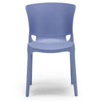 Sedia in polipropilene JUMBO, 100% MADE IN ITALY, impilabile, resistente ai raggi UV, design moderno, ideale per sala da pranzo, cucina, sala d’attesa, bar, ristoranti o giardino, colore Carta da Zucchero