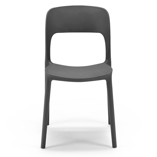 Sedia in polipropilene KATE, impilabile, resistente ai raggi UV, design moderno, ideale per sala da pranzo, cucina, sala dattesa, bar, ristoranti o da esterno, colore Tortora