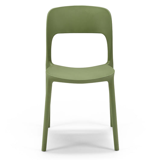 Sedia in polipropilene KATE, impilabile, resistente ai raggi UV, design moderno, ideale per sala da pranzo, cucina, sala dattesa, bar, ristoranti o da esterno, colore Tortora