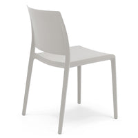 Set 2 sedie in polipropilene MEGAN, impilabile, resistente ai raggi UV, design moderno, ideale per sala da pranzo, cucina, sala d’attesa, bar, ristoranti o giardino, colore Bianco