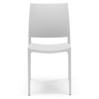 Sedia in polipropilene MOON impilabile resistente ai raggi UV design moderno ideale per sala da pranzo, cucina, giardino, bar colore Bianco