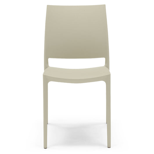 Sedia in polipropilene MOON impilabile resistente ai raggi UV design moderno ideale per sala da pranzo, cucina, giardino, bar colore Corda