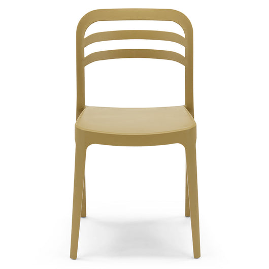 Sedia in polipropilene YVONNE, impilabile, resistente ai raggi UV, design moderno, ideale per sala da pranzo, cucina, sala d’attesa, bar, ristoranti o giardino, colore Senape