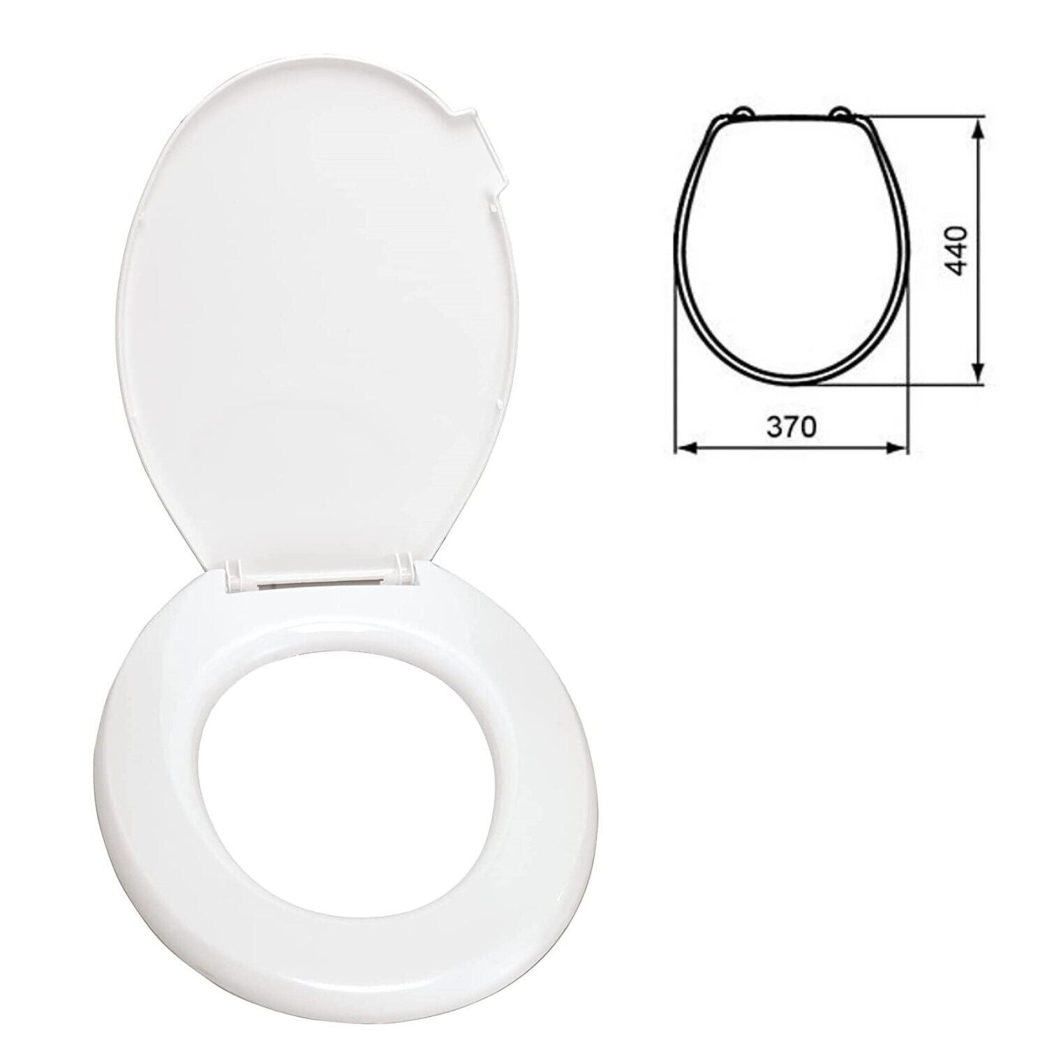 Sedile copriwater universale per bagno copri WC in plastica 44x36.5cm Art. 52993