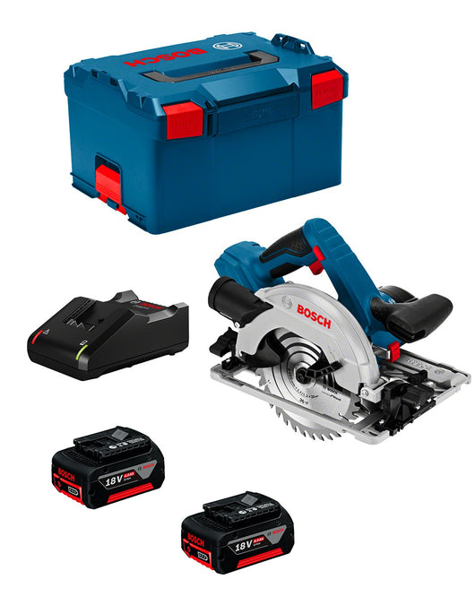 Sega Circolare BOSCH GKS 18V-57 G (2 x 4,0 Ah + GAL 18V-40 + L-Boxx 238)