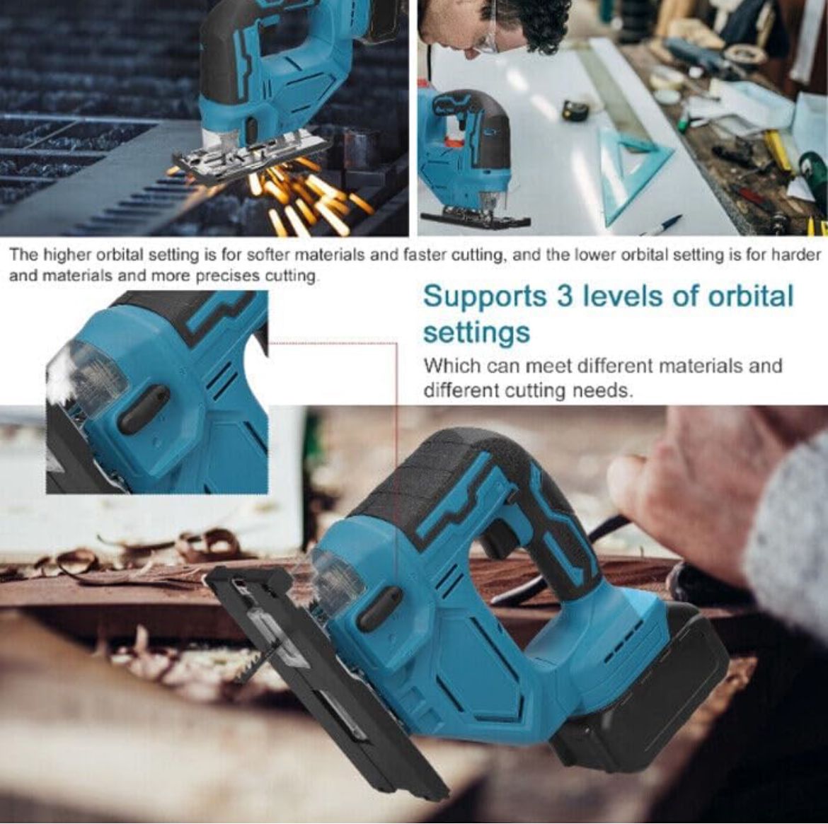 Seghetto alternativo con doppia  batteria da 48V 3 livelli 0-3600RPM