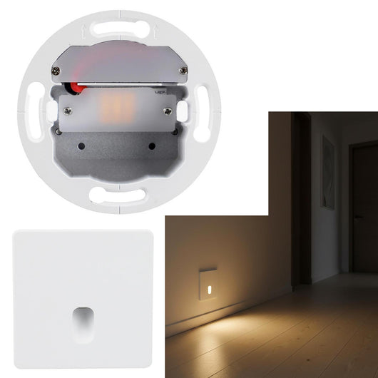 Faretto segnapassi LED incasso 4W 3000K dimmerabile luce per interni scale gradini ingresso Quadrato Bianco 230V