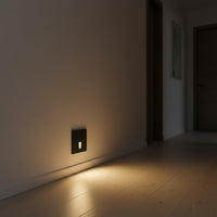 Faretto segnapassi LED incasso 4W 3000K dimmerabile luce per interni scale gradini ingresso Quadrato Nero 230V