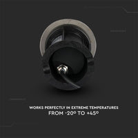 Segnapasso Incasso Calpestabile Rotondo GU10 (Max 35W) Colore Nero e Acciaio IP65