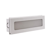 Segnapasso LED 6W da Muro 220V IP65 Bianco Opaco Incasso 506 Luce CCT Switch 3000K-4200K-6400K