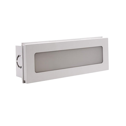 Segnapasso LED 6W da Muro 220V IP65 Bianco Opaco Incasso 506 Luce CCT Switch 3000K-4200K-6400K