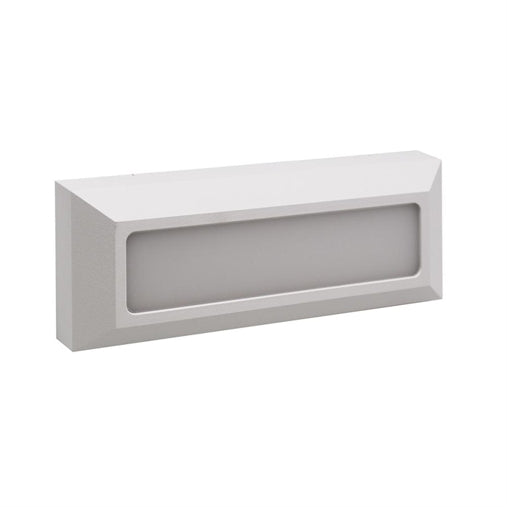 Segnapasso LED 6W da Muro 220V IP65 Bianco Opaco Luce CCT Switch 3000K-4200K-6400K