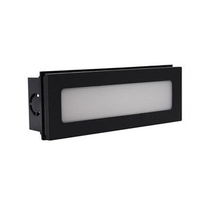 Segnapasso LED 6W da Muro 220V IP65 Nero Opaco Incasso 506 Luce CCT Switch 3000K-4200K-6400K