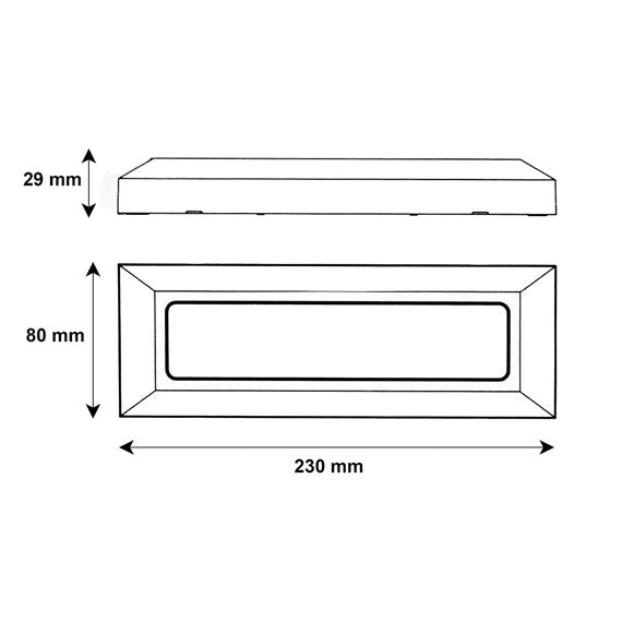 Segnapasso LED 6W da Muro 220V Esterno IP65 Nero Opaco Luce CCT Switch 3000K-4200K-6400K