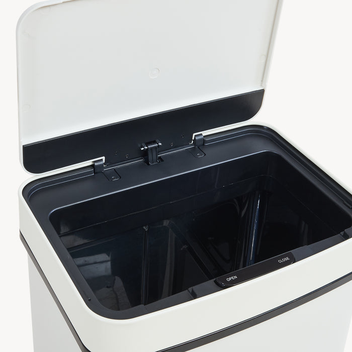 Pattumiera Automatica Venna con Sensore a 3 Scomparti Capacità 62 L - Beige [en.casa]