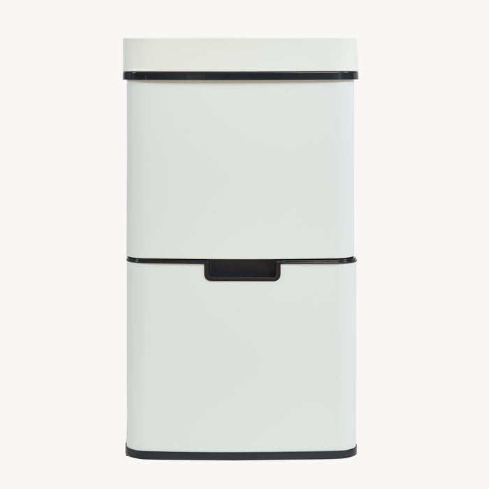 Pattumiera Automatica Venna con Sensore a 3 Scomparti Capacità 62 L - Beige [en.casa]