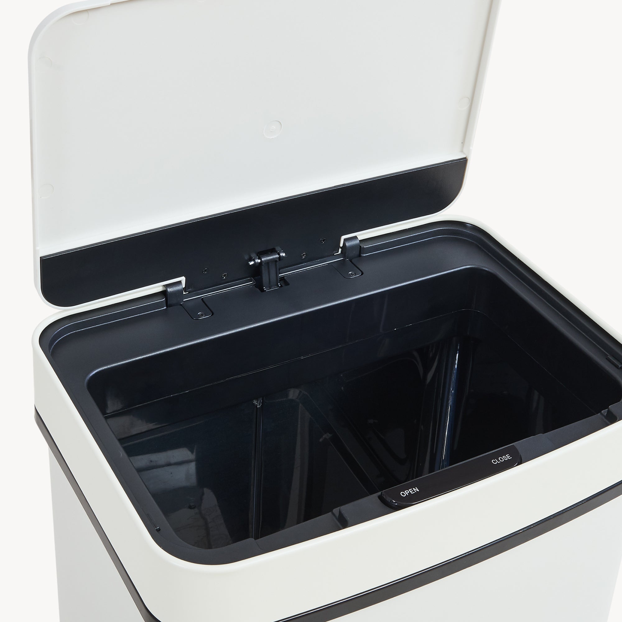 Pattumiera Automatica Venna con Sensore a 3 Scomparti Capacità 72 L - Beige [en.casa]