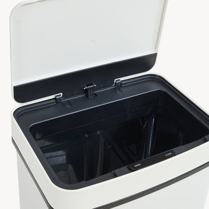 Pattumiera Automatica Venna con Sensore a 3 Scomparti Capacità 72 L - Beige [en.casa]