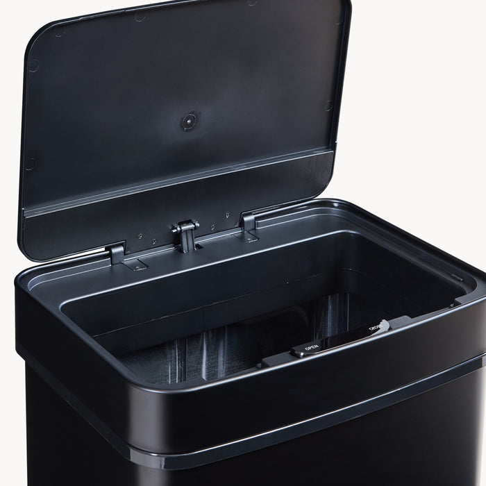 Pattumiera Automatica Venna con Sensore a 3 Scomparti Capacità 62 L - Nero [en.casa]