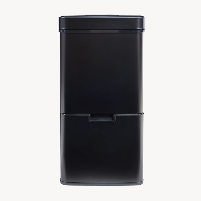 Pattumiera Automatica Venna con Sensore a 3 Scomparti Capacità 62 L - Nero [en.casa]
