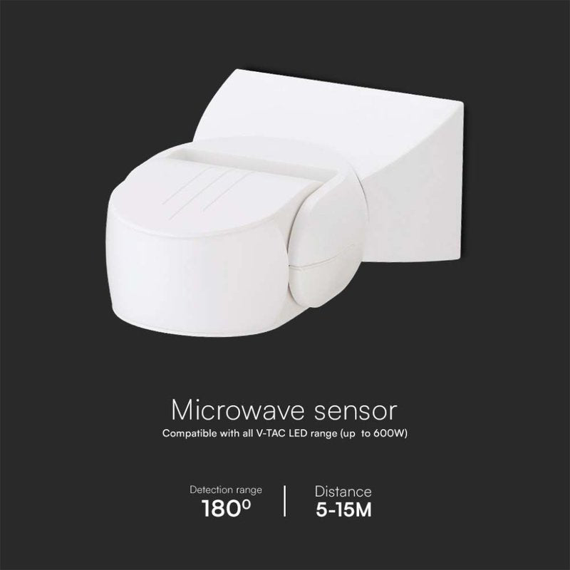 Sensore di Movimento a microonde 180° 300W Montaggio a Parete IP65 SKU-23164