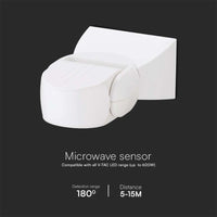 Sensore di Movimento a microonde 180° 300W Montaggio a Parete IP65 SKU-23164