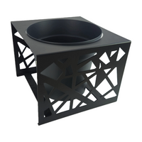 Porta vasi arredo giardino in metallo cm 60x60x40h