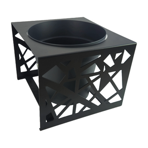 Porta vasi arredo giardino in metallo cm 60x60x40h