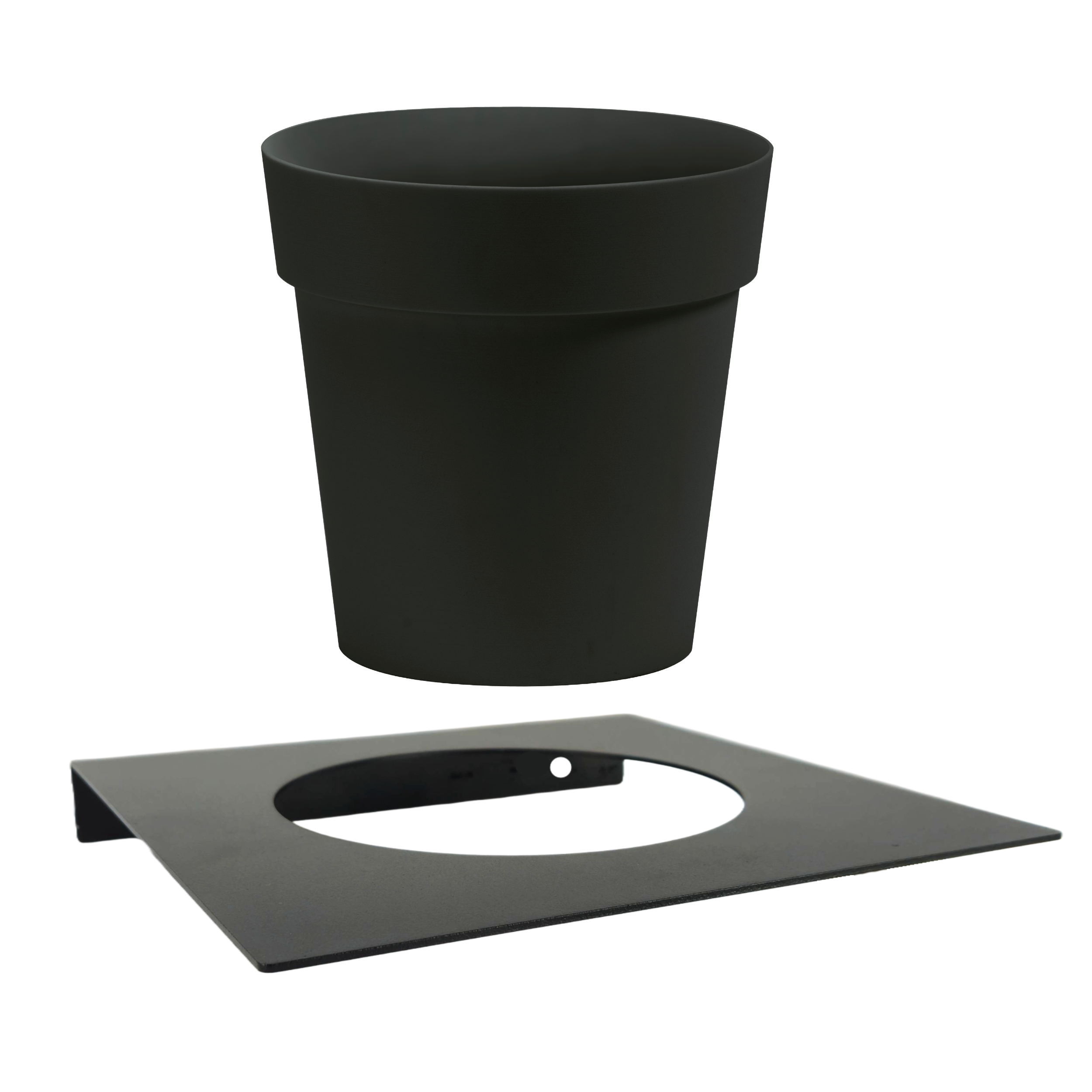 Tecnokit porta vasi da muro in metallo con vaso