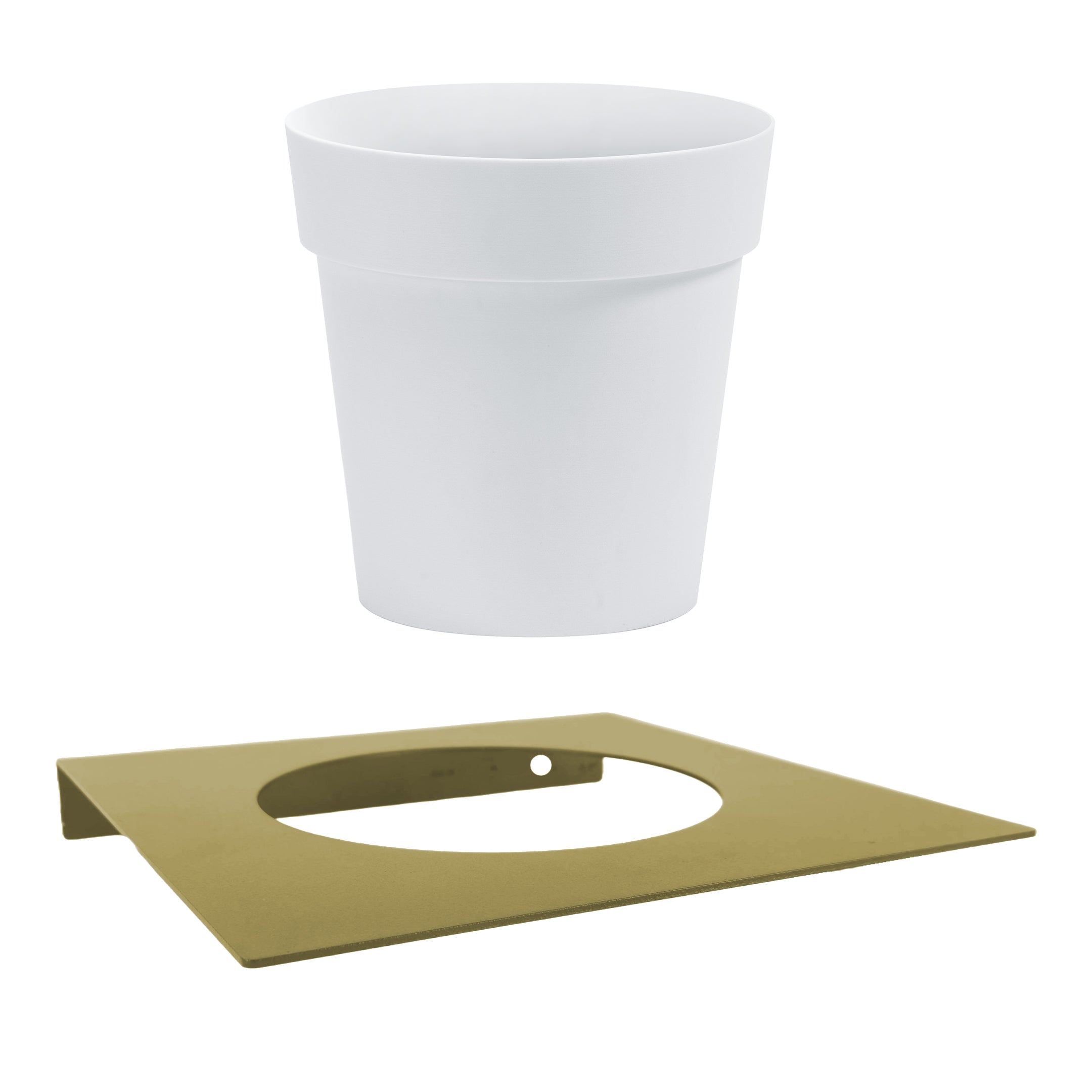 Tecnokit porta vasi da muro in metallo con vaso