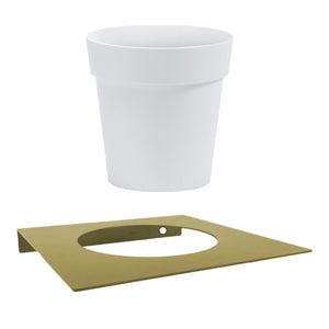 Tecnokit porta vasi da muro in metallo con vaso