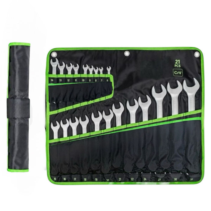 Serie Kit Set 21 Chiavi Combinate A Stella E Fisse Inglesi Da 6 a 32mm  19101121