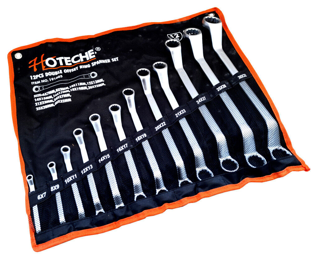 Serie set chiavi inglesi poligonali curve kit 12 pz astuccio 6-32mm Art.191005