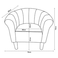 Poltrona Jelgava a Conchiglia Imbottita Rivestimento in Similpelle - Bianco [en.casa]